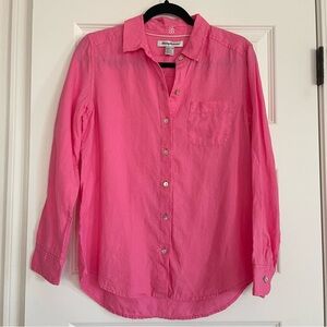 Tommy Bahama 100% Linen Vibrant Pink Shirt